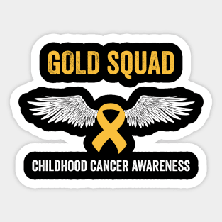 Gold squad childhood cancer awareness month - childhood cancer warrior Sticker